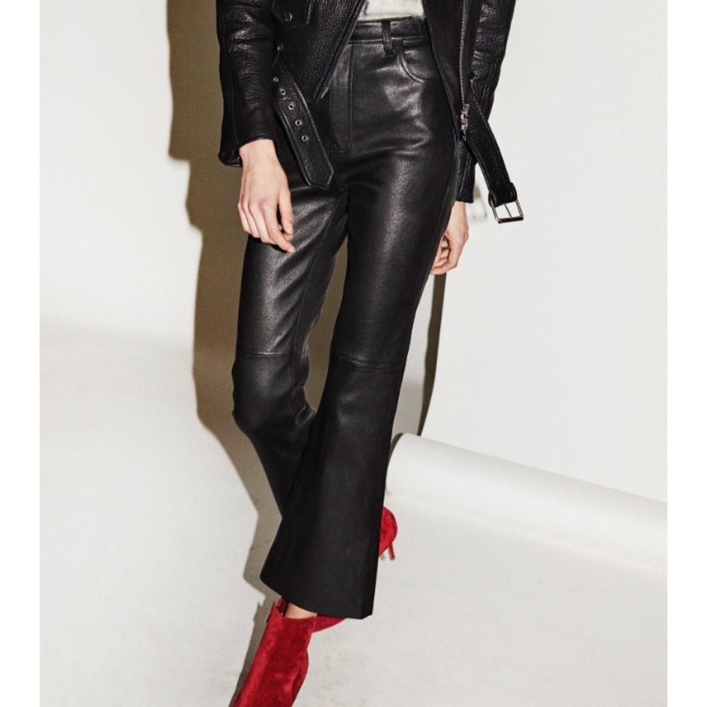 Current/Elliot high waist leather kick pants NWT - Picture 3 of 8